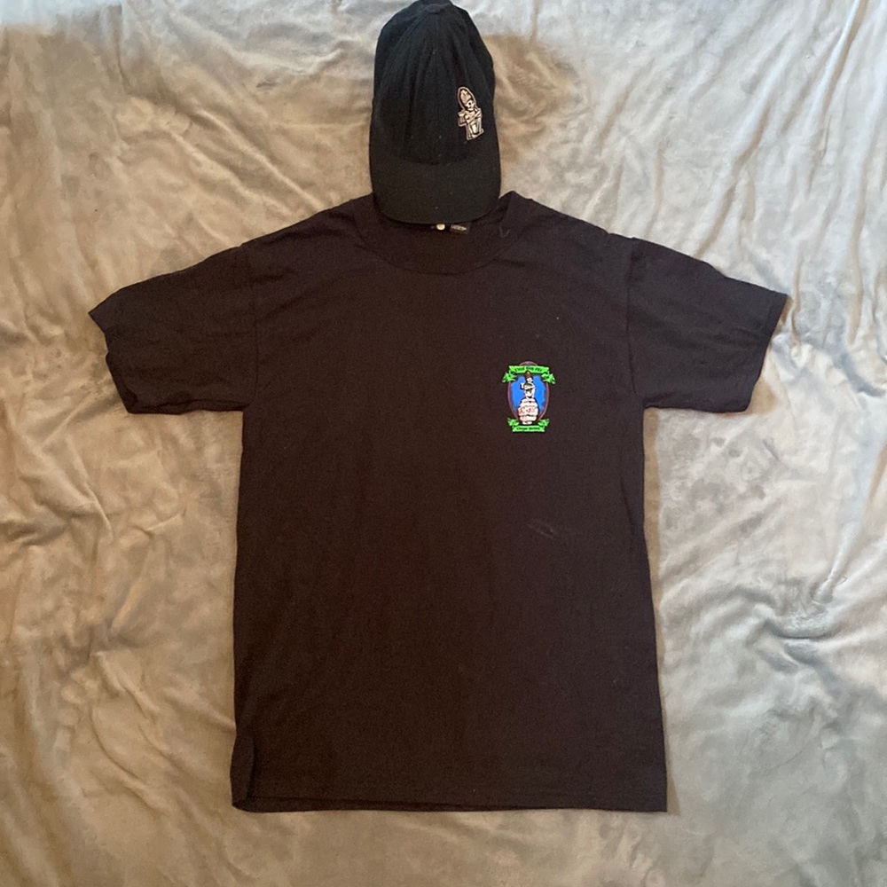 Thrifted dead ale shirt and hat